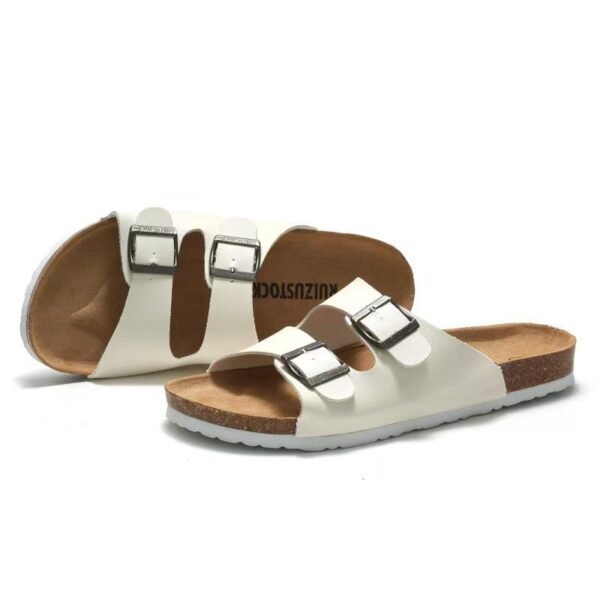 Factory Direct Sell Open Toe Soft Cork Sole Korea Style Beach Adjust Double Strap Summer Men's Casual Slippers