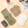 Autumn Knitted Anti-Bacterial Pilates Socks Grip Women Non-Slip Yoga Dance Athletic Crew Spandex