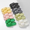 Non-slip Unisex Flip-flops Sandals Soft Mute EVA Indoor Slides   random colour
