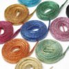 Premium Flat Shoelaces Shiny Bling Glitter Metallic Gold Durable Polyester Material