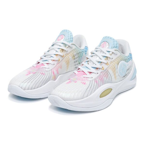 hitePink Basketball Sneakers Colorful Basketball Shoes for Quick Movements and Speed