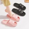 Non-slip Unisex Flip-flops Sandals Soft Mute EVA Indoor Slides   random colour