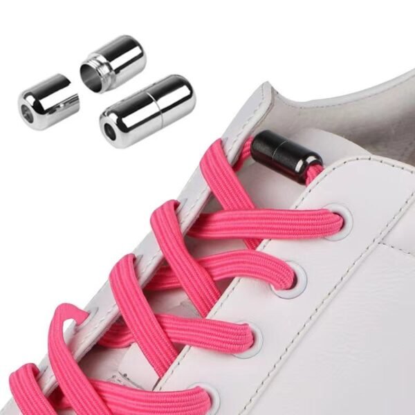 New Casual Fastener Elastic Shoe Laces Popular Custom Polyester Flat No-Tie Shoelaces