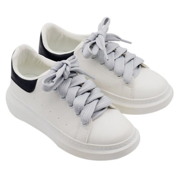 Double-layer Polyester Flat Shape Plastic Tips 1.8cm Wider Shoestrings for Sneakers