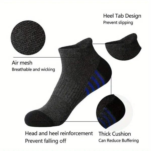 Spring and Summer Men's White and Black Short Mesh Ankle Socks Cheap    random colour